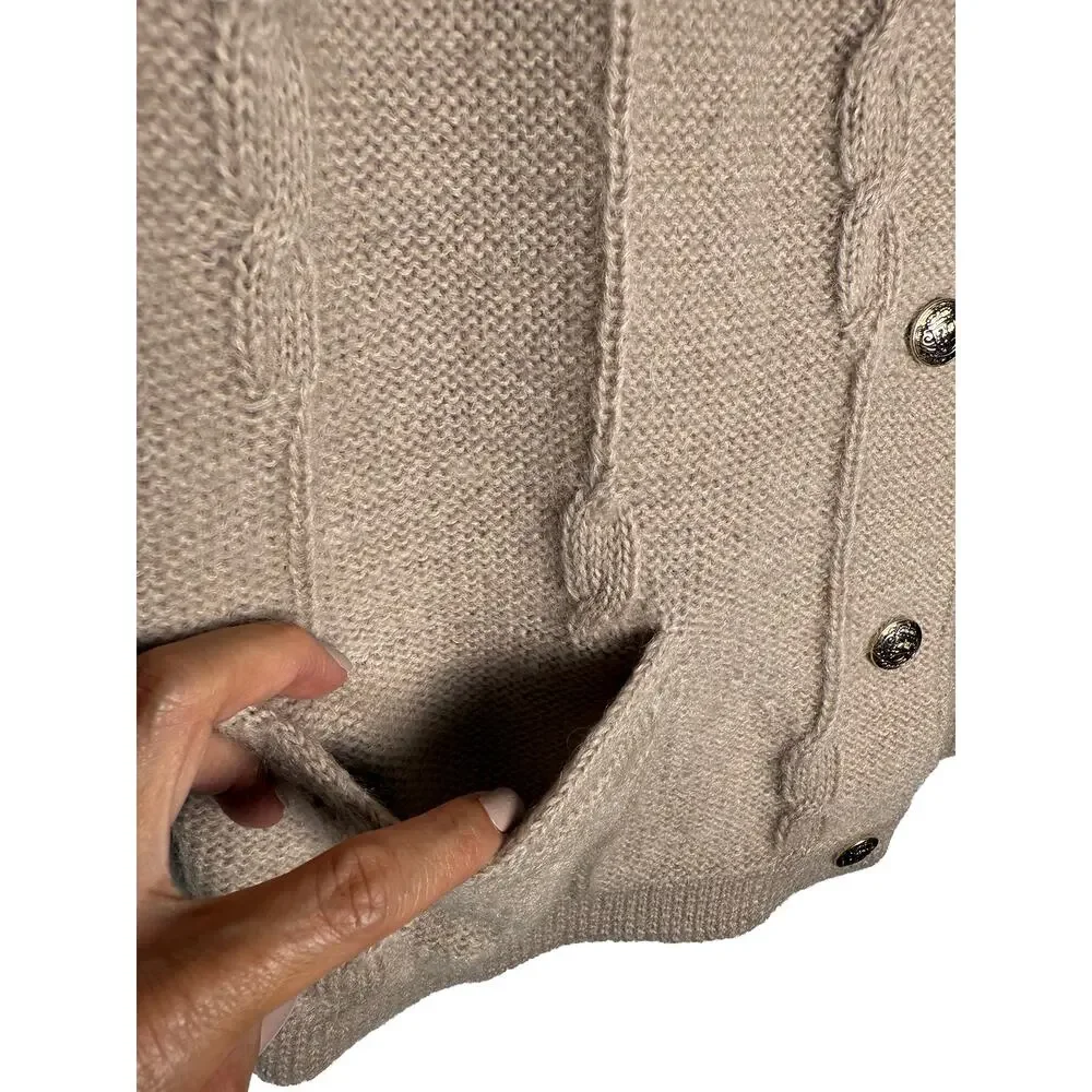 Vintage Made In Italy By Selma Milano Women's Mohair Wool Blend Cardigan Sweater